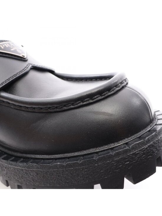 Prada Loafers Triangle Plate Leather main image 4